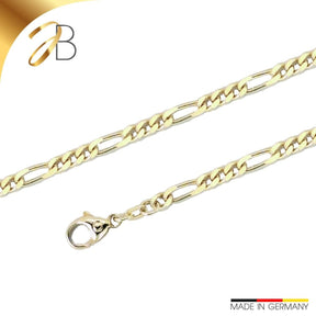 JB Edle Goldkette Figarokette 585 14 K Gold 3,4 mm Damen Herren