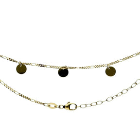 JB Edle Goldkette Figarokette diamantiert 585 - 14 K Gold 38 cm