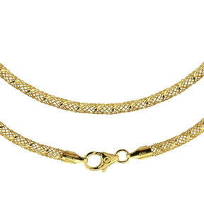 JB Edle Goldkette Geflechtkette 585 - 14 K Gold 3,0 mm 45 cm