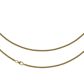 JB Edle Goldkette Kordelkette 585 - 14 K Bicolor G W 2,1 mm 45 cm