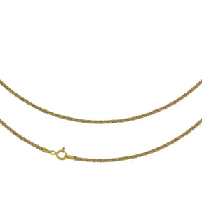 JB Edle Goldkette Kordelkette 585 - 14 K Bicolor G W 2,1 mm 45 cm