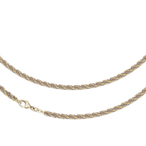 JB Edle Goldkette Kordelkette 585 - 14 K Bicolor G W 4,4 mm 45 cm