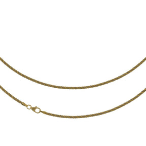 JB Edle Goldkette Kordelkette 585 14K Bicolor Gold 2,1 mm
