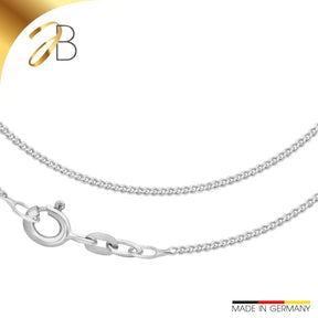 JB Edle Goldkette Panzerkette 585 - 14 K Weißgold 1,4 mm 42 cm