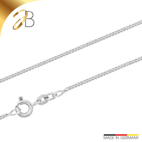 JB Edle Goldkette Panzerkette 585 - 14 K Weißgold 1,4 mm 42 cm