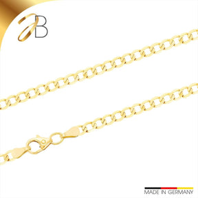 JB Edle Goldkette Panzerkette 585 14K Gold 3,3 mm 45 cm