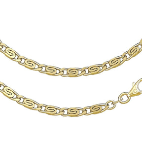 JB Edle Goldkette S - Panzerkette 585 14K Gold 3,8 mm Länge 45 cm