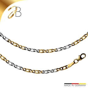 JB Edle Goldkette Tigeraugekette 585 14 K Bicolor 3,3 mm