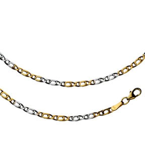 JB Edle Goldkette Tigeraugekette 585 14 K Bicolor 3,3 mm