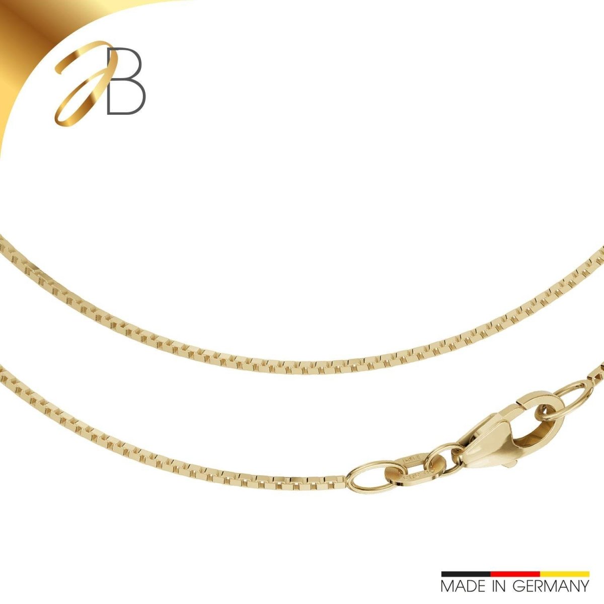JB Edle Goldkette Veneziakette 585 14 K Gold 0,9 mm fein