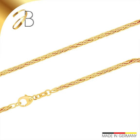 JB Edle Goldkette Zopfkette hohl 585 - 14 K Gold 2,1 mm 45 cm