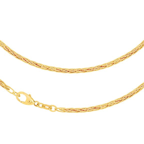 JB Edle Goldkette Zopfkette hohl 585 - 14 K Gold 2,1 mm 45 cm