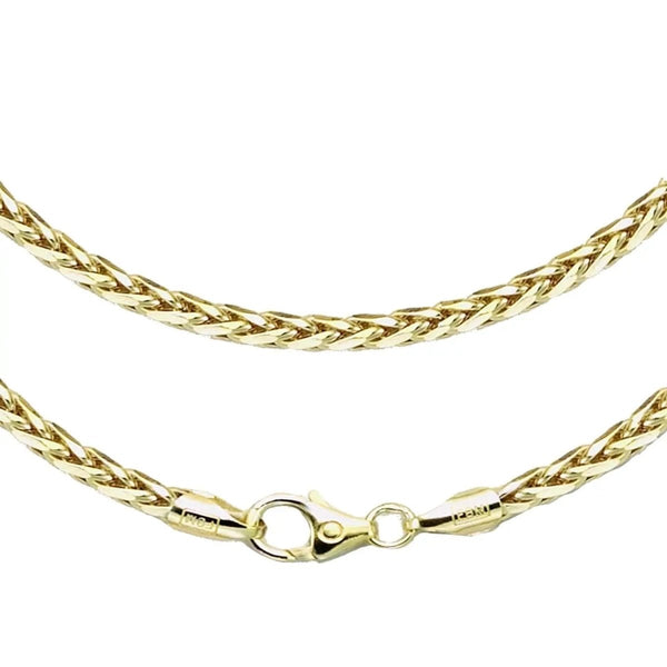 JB Edle Goldkette Zopfkette hohl 585 - 14 K Gold 2,7 mm 45 cm
