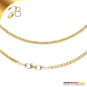 JB Edle Goldkette Zopfkette rund 585 - 14 K Gold 2,0 mm 45 cm