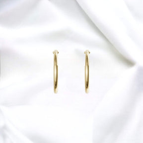 JB Edle Ohrschmuck Creole 375 9 Kt Gold 1,3 mm Damen Ohrring