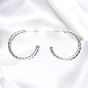 JB Edle Ohrschmuck Creole 925 - Silber 26,0 mm