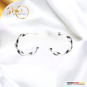 JB Edle Ohrschmuck Creole 925 Silber 3,3 g Leicht Elegant