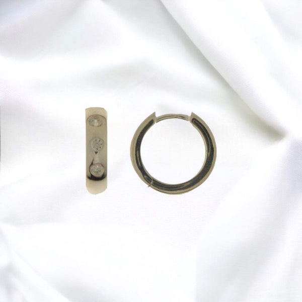 JB Edle Ohrschmuck Creole 925 Silber 3,9 mm Eleganz