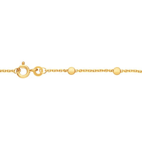 JB Edles Damen Goldarmband Anker rund 585 - 14 Kt 18,5 cm