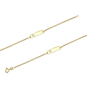 JB Edles Damen ID Goldarmband Panzer 1,4 mm 333 8K Gold