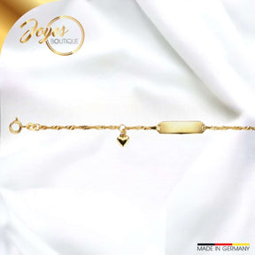 JB Edles Damen ID Goldarmband Singapur 1,8 mm 333 Gold