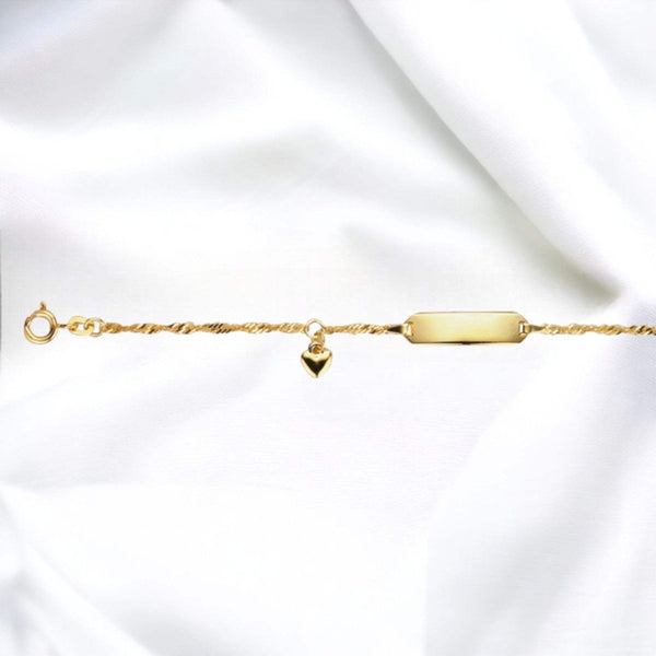 JB Edles Damen ID Goldarmband Singapur 1,8 mm 333 Gold