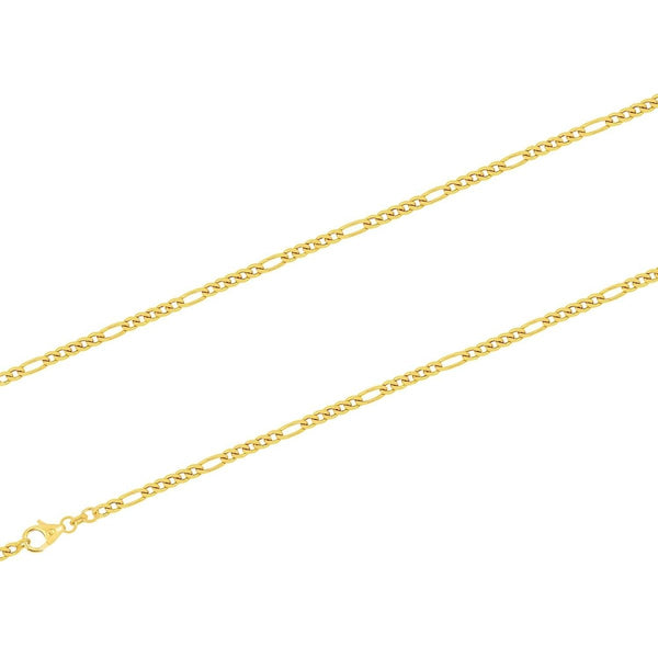 JB Edles Unisex Goldarmband Figaro Diamantiert 2,8 Mm 333 8K