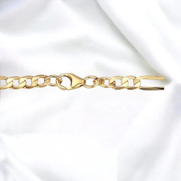JB Edles Unisex Goldarmband Figaro hohl 4,0 mm 333 - 8 K Gold 19 cm