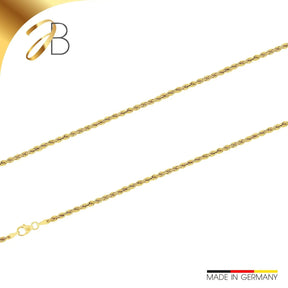 JB Edles Unisex Goldarmband Kordel hohl 2.7 mm 333 - 8 Karat 19 cm