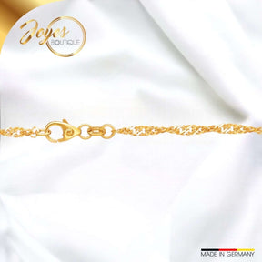JB Edles Unisex Goldarmband Singapur 2,4 mm 585 14 Kt