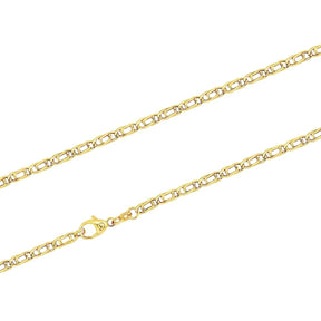 JB Edles Unisex Goldarmband Tiegerauge hohl 3,8mm 333 - 8 K Gold 19 cm