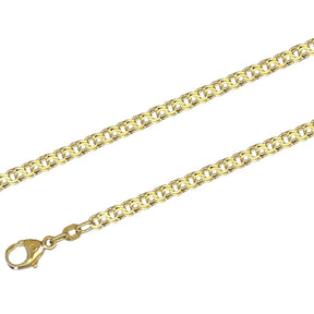 JB Edles Unisex ID Goldarmband Garibaldi 3,6 mm 333 - 8 K 18,5 cm