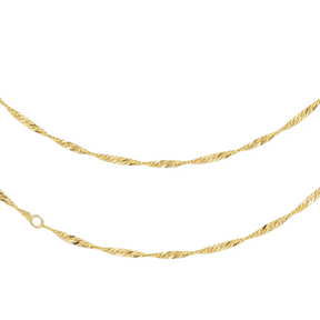 JB Fusskette Singapurkette 333 Gelbgold 8 Kt 2,4 mm 25 cm