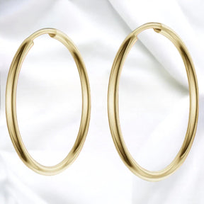 JB Paar Creolen 333 8 Karat Gelbgold Ohrringe 2,0mm 13,0mm