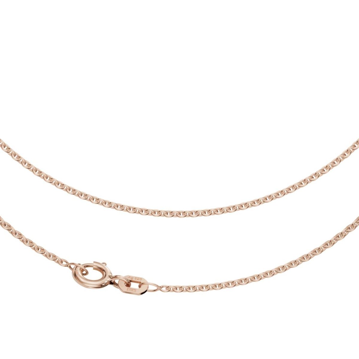 JB Silberkette Ankerkette 1,5 mm 925 Silber Rosé Vergoldet
