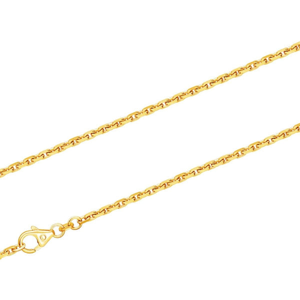 JB Unisex Goldarmband Anker Diamantiert 2 mm 585 14 Kt