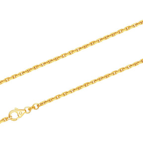 JB Unisex Goldarmband Anker Diamantiert 2 mm 585 14 Kt