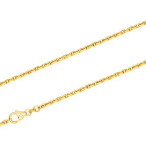 JB Unisex Goldarmband Anker Diamantiert 2.0 mm 585 - 14 Kt 18,5 cm
