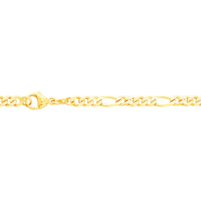 JB Unisex Goldarmband Figaro Diamantiert 4,3 mm 333 8 Karat