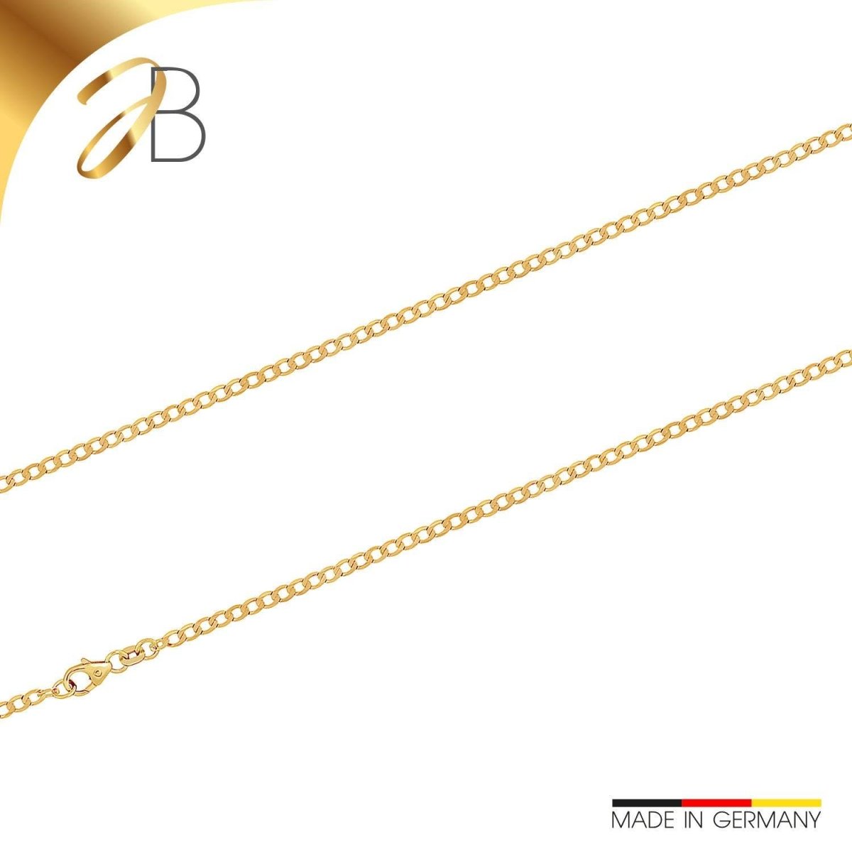 JB Unisex Goldarmband Panzer 2,7 mm 333 8 Karat Gelbgold