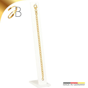 JB Unisex Goldarmband Panzer weit Kettenbreite 2,7 mm 333 - 8 K 19 cm