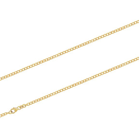 JB Unisex Goldarmband Panzer weit Kettenbreite 2,7 mm 333 - 8 K 19 cm