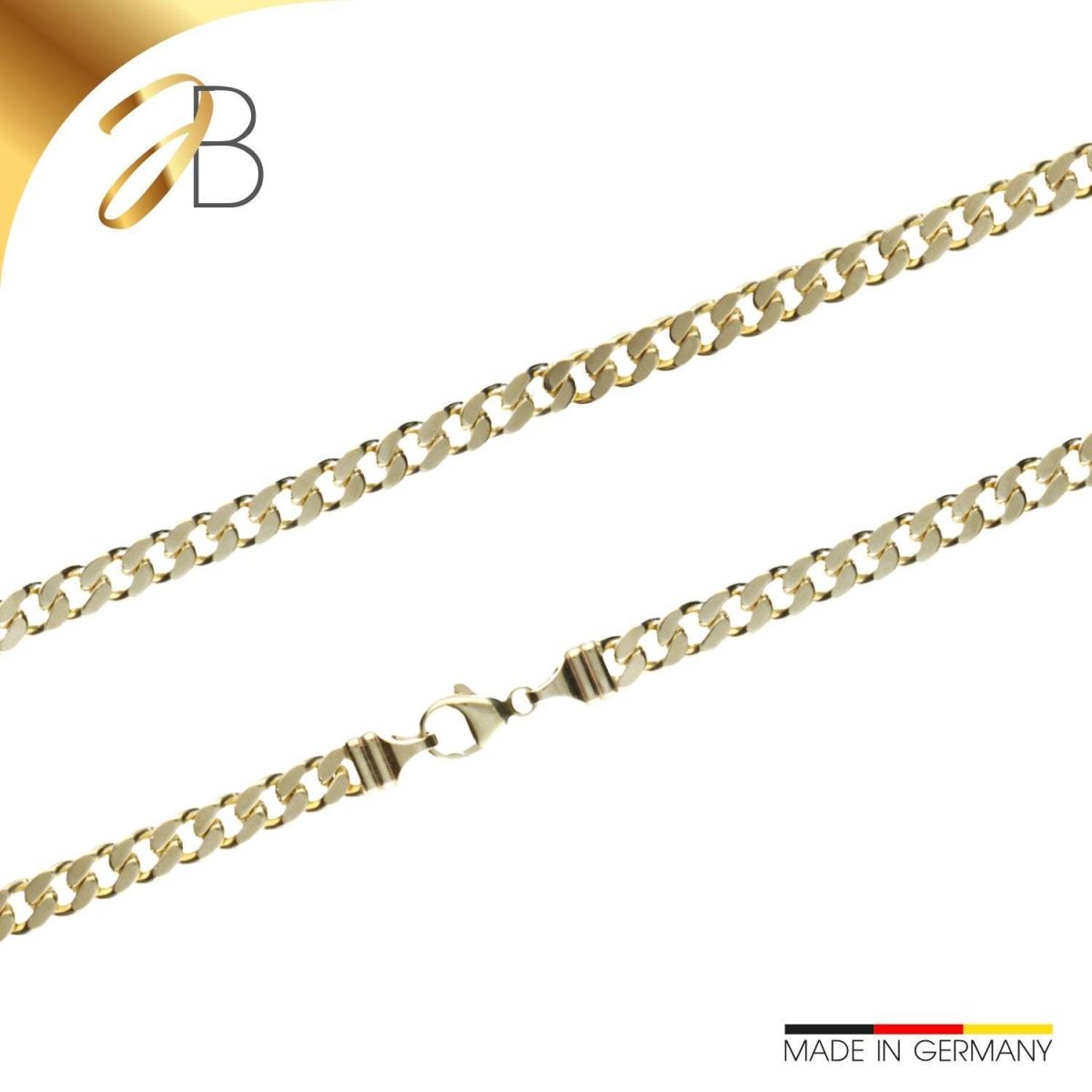 JB Unisex Goldarmband Panzerkette 6,3 mm 333 8 Kt 19 g