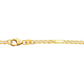 JB Unisex Goldarmband Panzersteg Kettenbreite 2,3 mm 333 - 8 Kt 19 cm