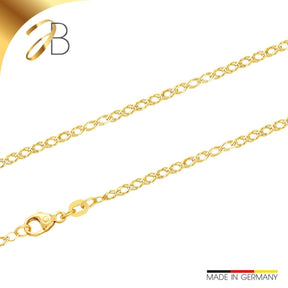 JB Unisex Goldarmband Zwillingspanzer 2,1 mm 333 8 Kt