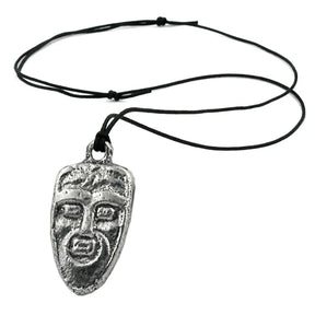 Kette 47x29mm Zinn - Anhänger Maske 100cm