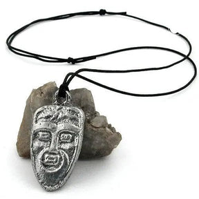 Kette 47x29mm Zinn - Anhänger Maske 100cm