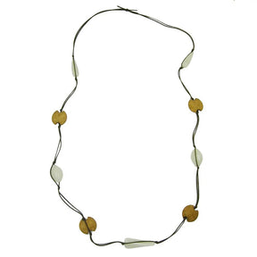 Kette, oliv - mint, Doppelkordel oliv