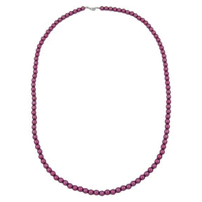 Kette, Perle 8mm, lila - wachs