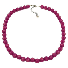 Kette, Perlen 10mm flieder - seidig, 45cm